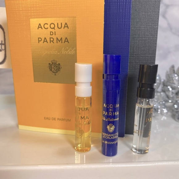 Acqua di Parma Sample Set - 3pc, Magnolia Nobile, Oud, Blue Mediterraneo, NEW - Picture 2 of 12